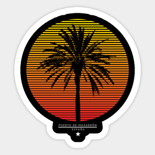 Sunset Palm Tree - Mazarron Sticker